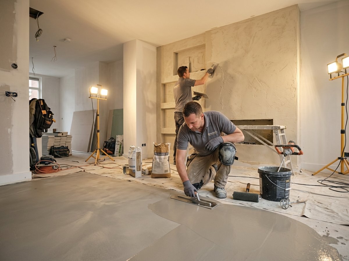 Renovation Cementitious Flooring & Wall Stucco Plasters